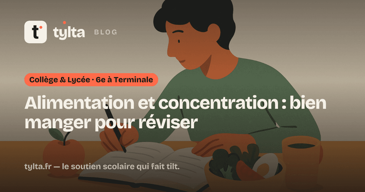 Alimentation et concentration : bien manger pour réviser